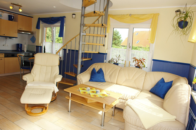 Ferienhaus in Ostseebad Heringsdorf - Kleines M&ouml;wennest - Wohnbereich