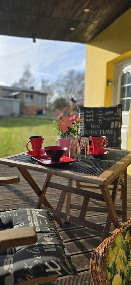 Ferienhaus Wiese und Meer