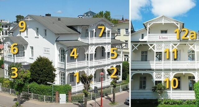Ferienwohnung in Binz - Villa Iduna / Ferienwohnung No. 3 - EG mit Balkon nach S&uuml;den - Bild 14