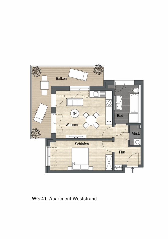 Ferienwohnung in K&uuml;hlungsborn - Ferienwohnung Weststrand - Riviera K&uuml;hlungsborn - Bild 12