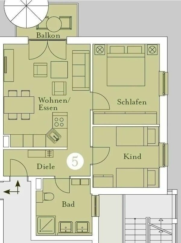 Ferienwohnung in K&uuml;hlungsborn - Villa Strandkuss, Wohnung Strandgl&uuml;ck - Bild 13