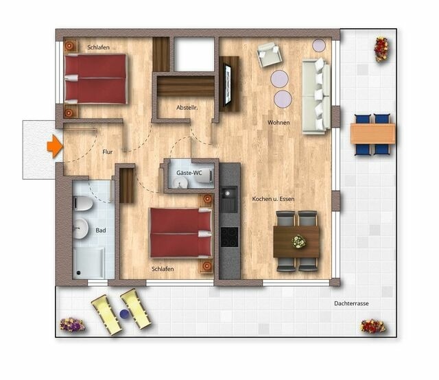 Ferienwohnung in Seebad Heringsdorf - (Brise) Stadtvilla Blumenhof App. 12 - Bild 17