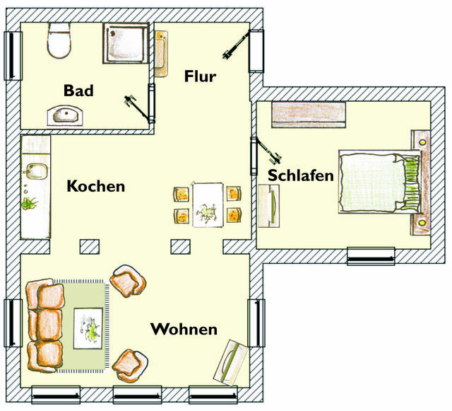 Ferienwohnung in Seebad Heringsdorf - (Brise) Villa Sonnenschein App. 12 - Bild 12