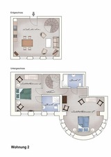 Ferienwohnung in Neuenkirchen (Rügen) - Gutshaus Grubnow Ferienwohnung 2 am Wasser Sauna und WLAN incl. - Bild 14